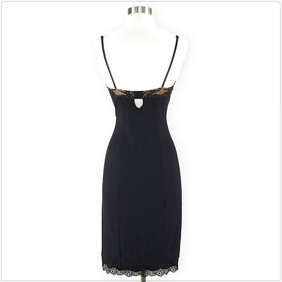 Cosabella Black Lace Trim Underwire Slip Bodycon Sexy Dress Cocktail Size 3  34C - Picture 4 of 5